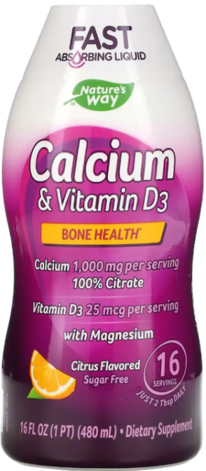 Кальцій магній D3 Nature's Way Calcium&Vitamin D 480 мл цитрус Київ - фото 1