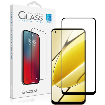 Стекло защитное ACCLAB Full Glue Realme 11 4G Black (1283126581953) Винница - изображение 1