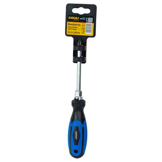 Sigma Отвертка усиленная крестовая PH2×100мм под ключ CrV SIGMA (4007211) Київ