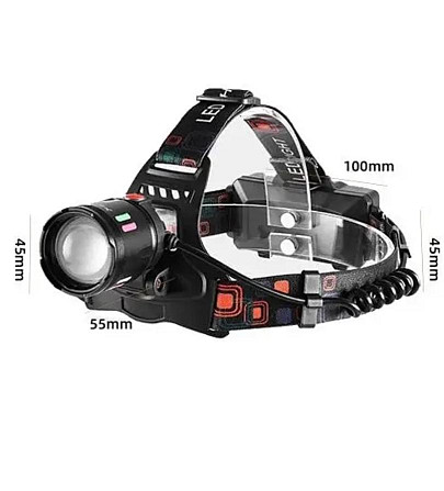 Налобный фонарь Bailong BL T116 TG: 2x18650, влагостойкий, 3 режима, зарядка USB, для охоты, туризма Одесса - изображение 3