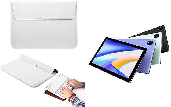 Чохол-конверт VitoCase для Doogee Tab U10, з функцією підставки для планшета Чорний Білий Київ