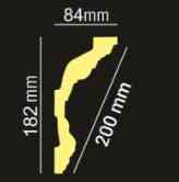 Стельовий плінтус 2 м GP-87 182х84 mm під натяжну стелю й підсвітку Дніпро