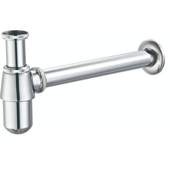 Сифон для раковини Champion Siphon-01 1 1/4” без випуску під донний клапан латунь/хром з антизапахом (AC3572) Київ