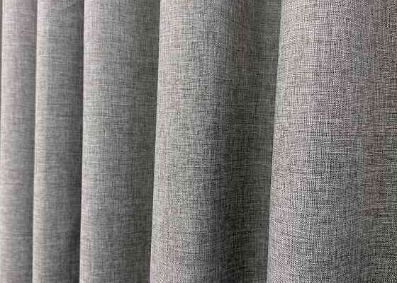 Комплект готових штор VR-Textil Льон ALORA-TON № 1875ш Світло-сірий 130х290см 2 шт (39-924) Київ