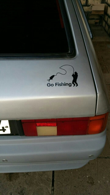 Наклейка На рыбалку Желтая светоотражающая Тюнинг Киев - изображение 5