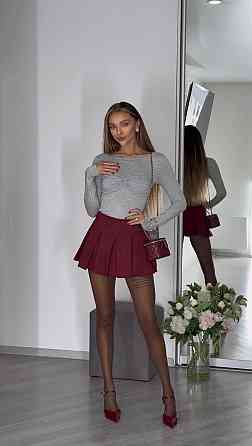 Женский трендовый лонгслив с имитацией бра вискоза Серый Одесса