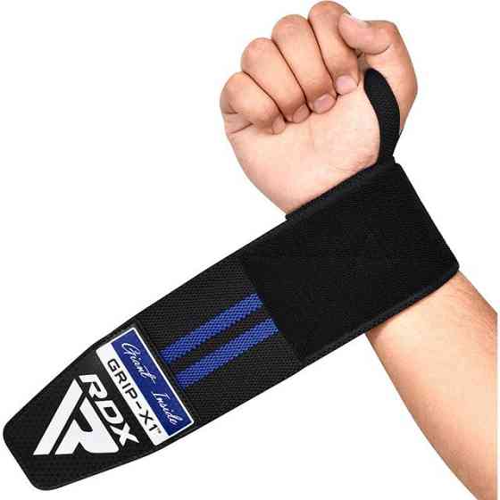 Бинти для зап'ястя (кистьові бинти) RDX GYM WRIST WRAP R11 BLACK/ BLUE Кам'янське