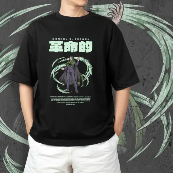 Футболка для подростка мальчика с принтом Ван Пис Monkey D Dragon Размер 160 Anime10253 Днепр