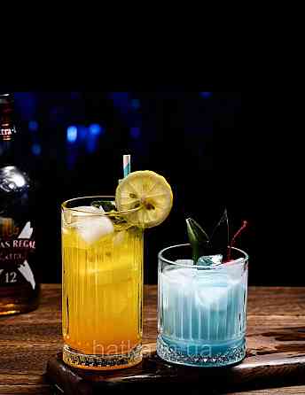 Набір склянок OLens "Спрейлайн" 370 мл 6 шт.низький прозорий для дому та ресторанів 102-693 Київ