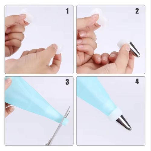 Набор кондитерских насадок 24шт с мешком и переходником для крема и украшения тортов Киев - изображение 3