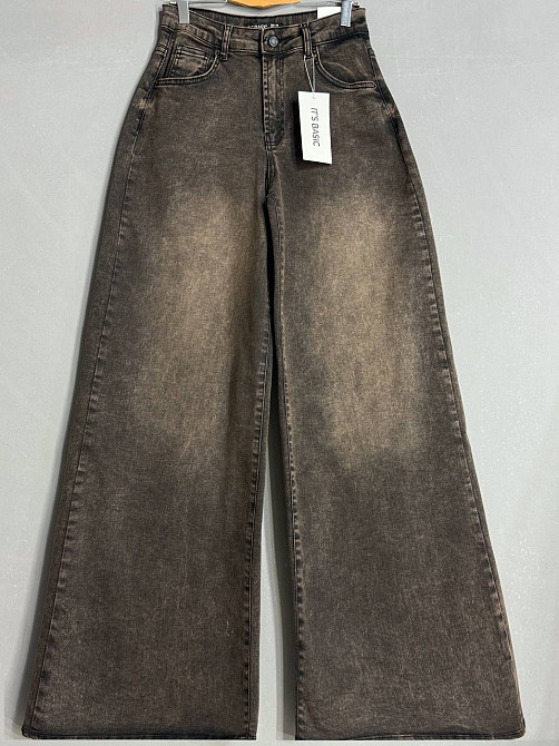 Джинсы женские Its Basic 3942-4 Palazzo jeans широкие палаццо коричневые, коричневый, 42, 42, 89 см, 120 см Киев - изображение 14