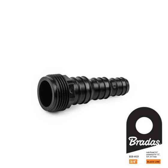 Універсальне з'єднання 1/2", 5/8", 3/4", зовнішня різьба 3/4", BLACK LINE, ECO-4121 Київ