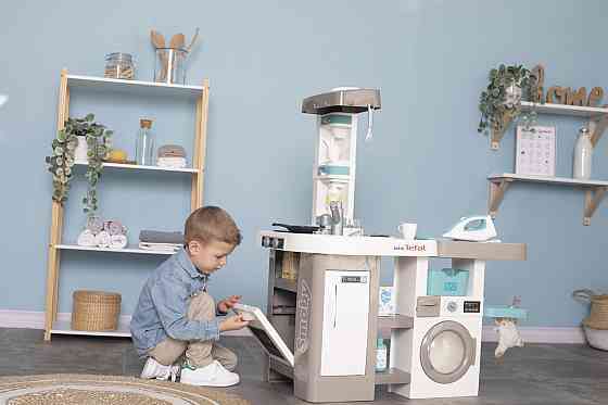 Интерактивная кухня Smoby 2 в 1 Тефаль. Кухня+Прачечная с утюгом и сушкой (311050) Киев