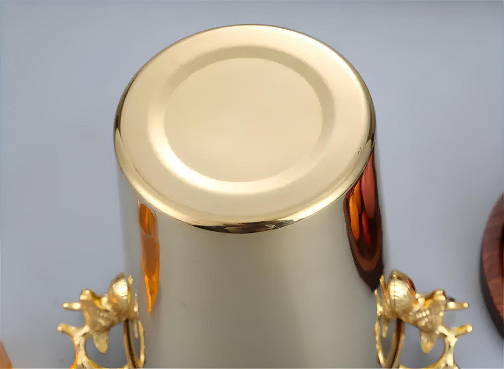 Кулер RESTEQ 5л из нержавеющей стали для охлаждения бутылок, подставка под алкоголь, золотого цвета Киев - изображение 5