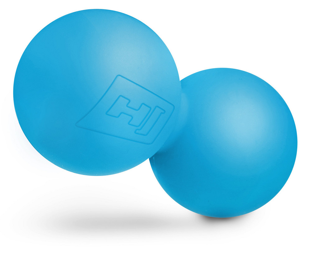 Силіконовий масажний подвійний м'яч 63 мм Hop-Sport HS-S063DMB блакитний Київ - фото 4