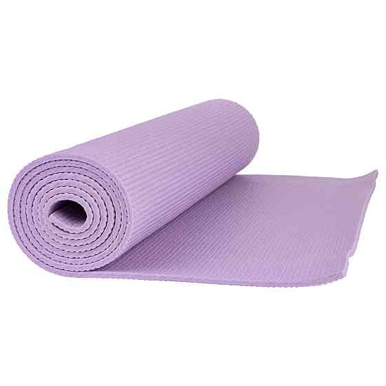Килимок для йоги фітнесу гімнастіки каремат PowerPlay 4010 PVC Yoga Mat Лавандовий 173см на 61см Київ