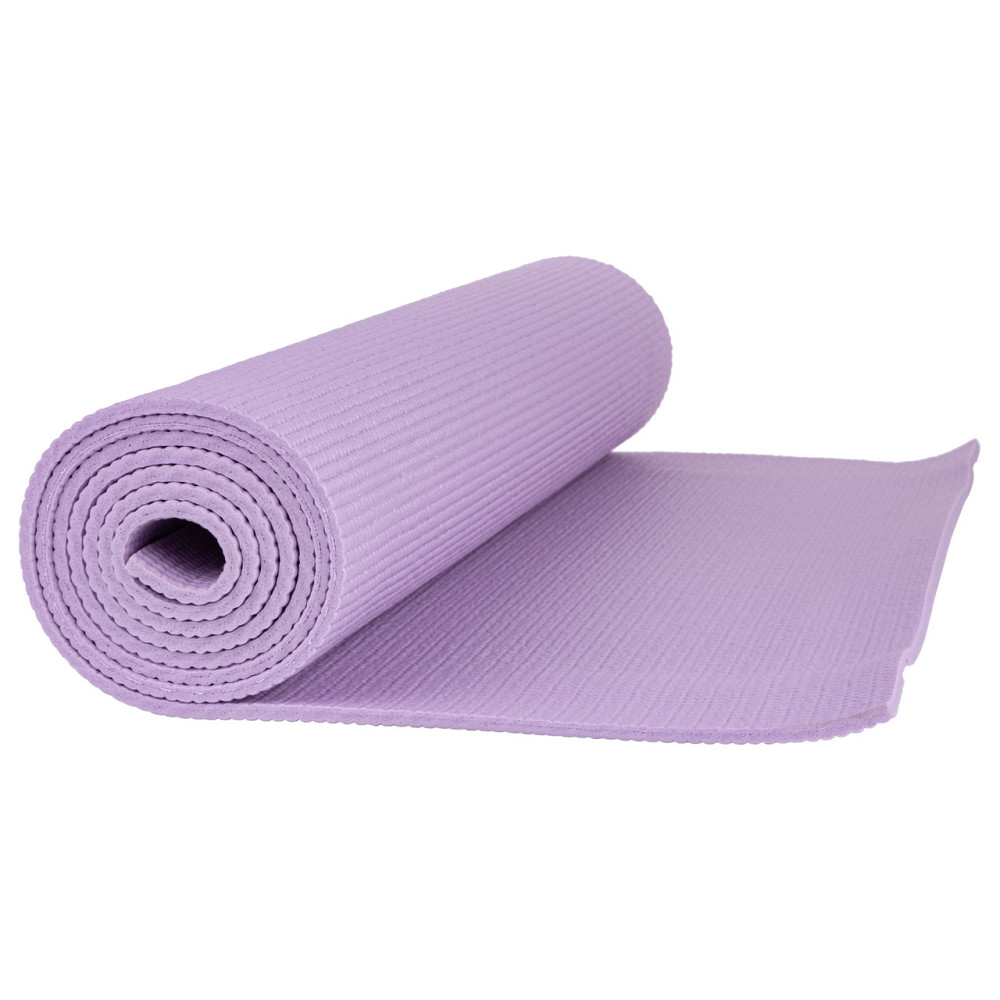 Килимок для йоги фітнесу гімнастіки каремат PowerPlay 4010 PVC Yoga Mat Лавандовий 173см на 61см Київ - фото 2