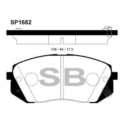 Тормозные колодки HI-Q SP1682 Винница