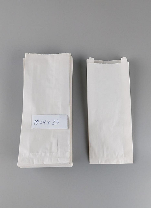 Пакет паперовий 10см 23см Білий ящ. 1000 шт. Харків - фото 2