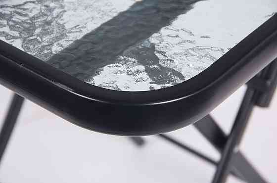 Садовий стіл складний Wave Скло Чорний Київ