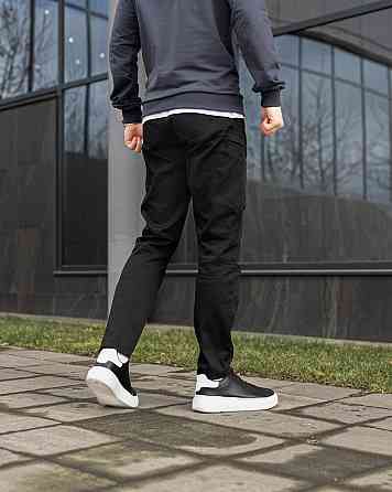 Штани карго чоловічі чорні базові котонові Pobedov Skystone Київ