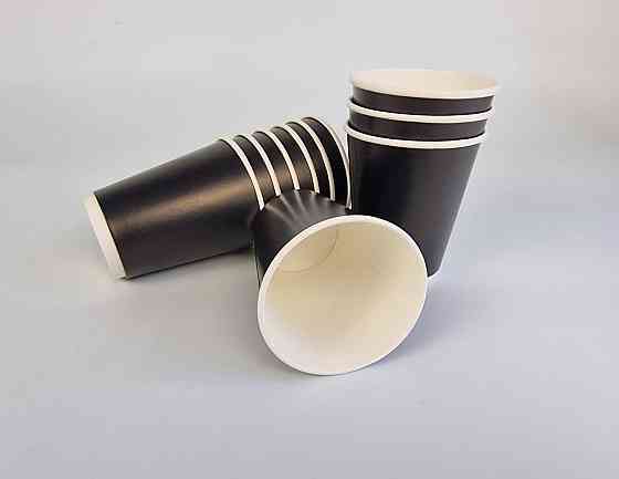 Склянка картонна 2-шарова 400 мл (12oz) "Чорний" Маестро (20 шт.) Харків