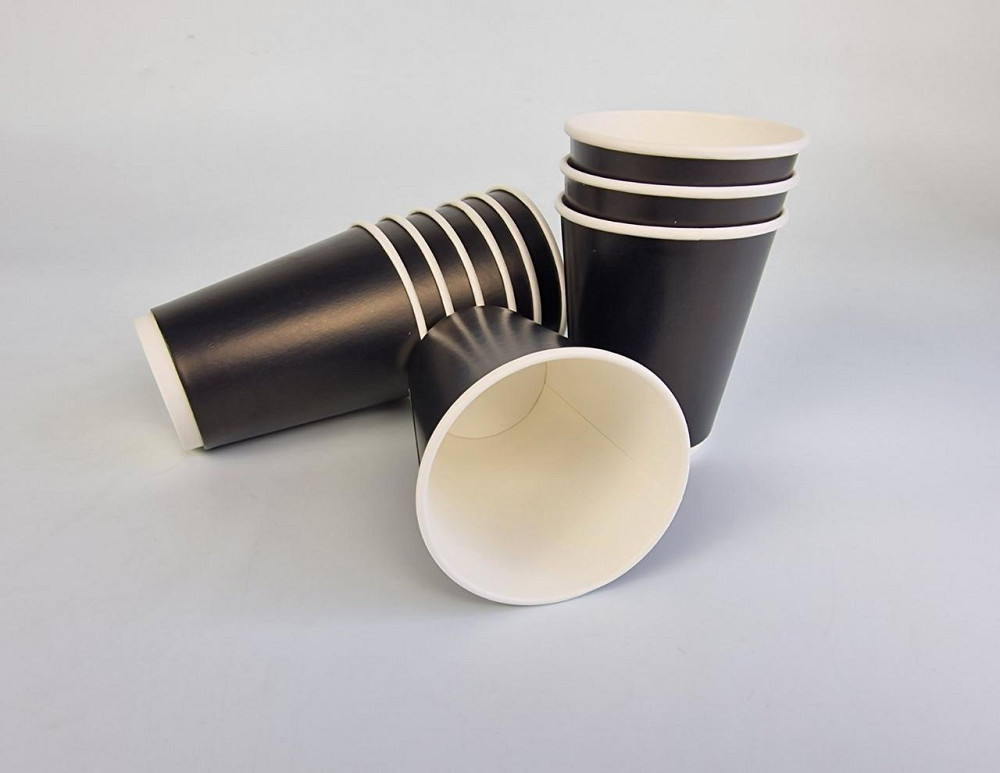 Склянка картонна 2-шарова 400 мл (12oz) "Чорний" Маестро (20 шт.) Харків - фото 2