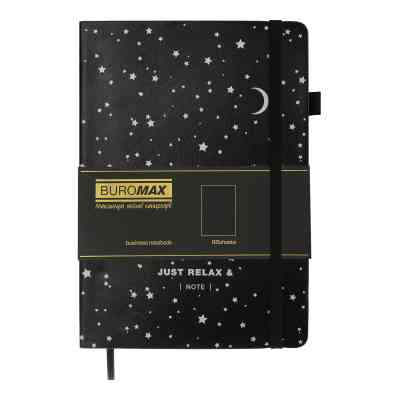 Книга записная Buromax RELAX А5 96 листов, чистый (черн. бум.) белый (BM.295401-12) Винница