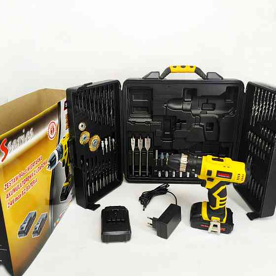 Робочий шуруповерт, Акумуляторний шуруповерт з насадками в кейсі Акб з набором інструменту RK-35 Львів