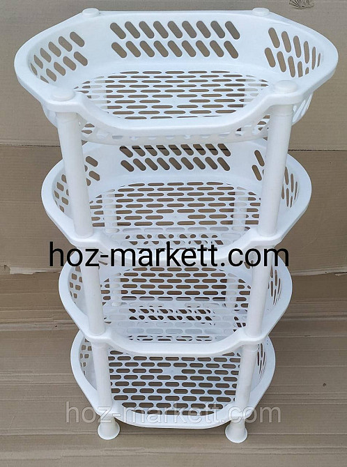 Пілочка етажерка пластикова для ванної та кухні (біла) Харків - фото 4