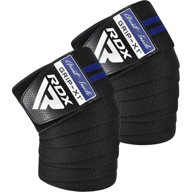 Бінті на коліна RDX GYM KNEE WRAP R11 BLACK/BLUE Кам'янське - фото 1