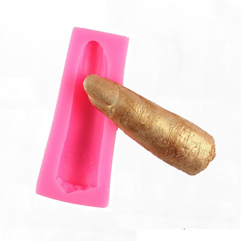 Молд силіконовий Палець 65 мм рожевий Київ - фото 6