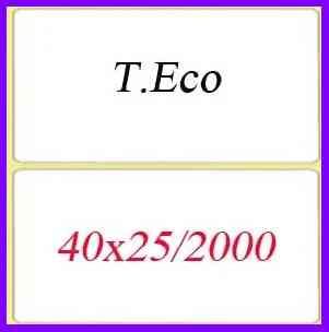 Термоетикетка T.Eco 40мм х 25мм /2000 шт Павлоград