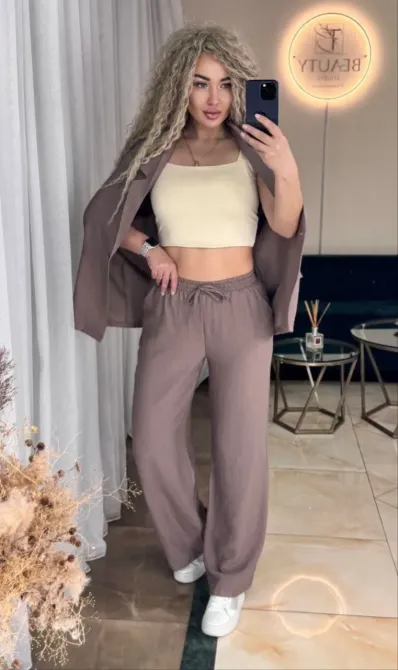 Костюм двійка. Піджак + брюки палаццо — готовий образ на кожен день. Одеса - фото 3