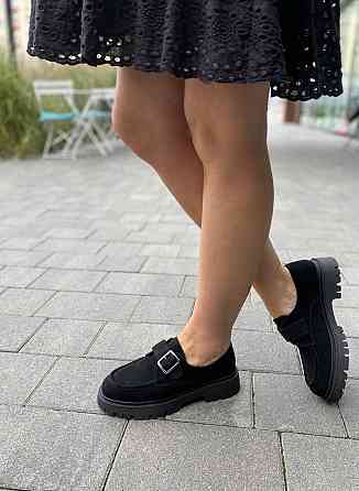 Meideli Лофери жіночі MEIDELI -5 чорні (весна-осінь, замша натуральна) (5993) Коломия