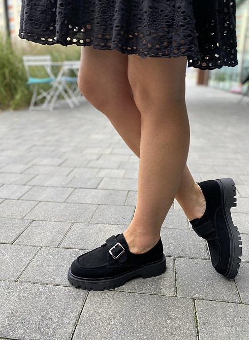 Meideli Лофери жіночі MEIDELI -5 чорні (весна-осінь, замша натуральна) (5993) Коломия - фото 5