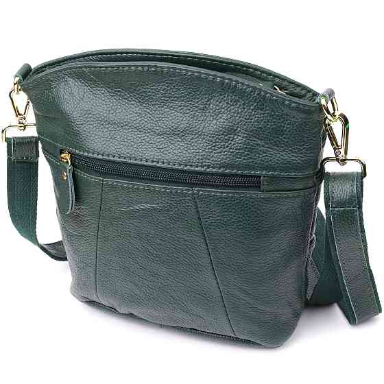 Компактна жіноча сумка з натуральної шкіри sale_15120 Vintage Зелений Київ