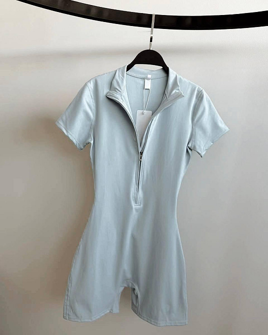 Жіночий зручний і стильний комбінезон з еластичної тканини мікродайвінг Сірий, 44/46 Одеса - фото 1