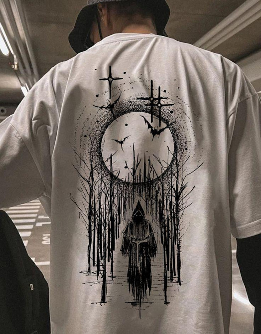 Футболка мужская с принтом  42 Белая 2664090319 Днепр - изображение 1