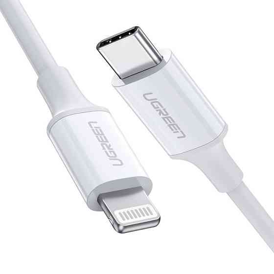 Кабель USB 2.0 Type-C M-Lightning M, 2 м, 3A, Nickel Plating ABS Shell Білий, US171 UGREEN Вінниця