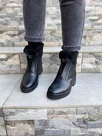 Без бренда Черевики жіночі ESSFIER 2017 чорні (зима, шкіра натуральна) (3877) 36 Коломыя