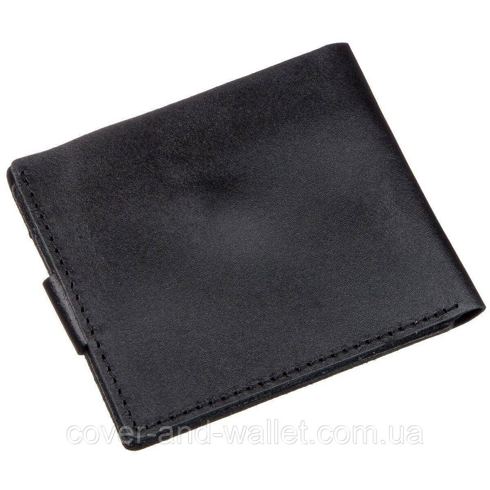 Тонкий шкіряний чоловічий гаманець на кнопці ST Leather Київ - фото 7