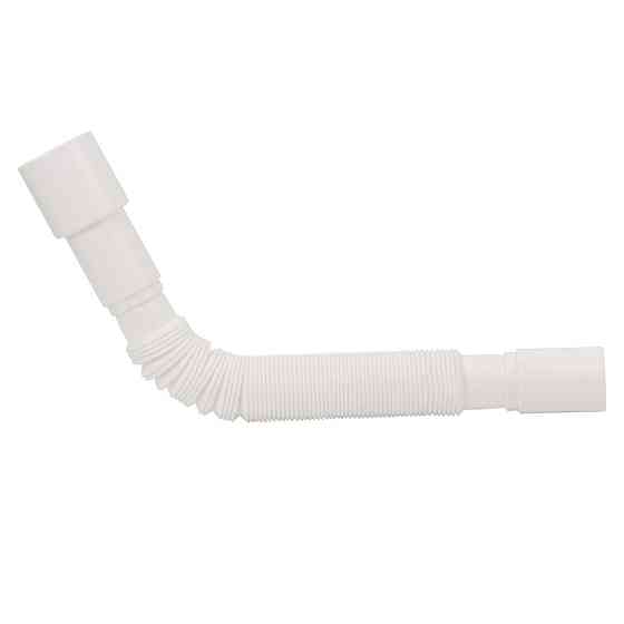 TAU Сифон для кухонной мойки с нержавеющим выпуском 3½" круглым переливом и гибким отводом Ø40/ Київ