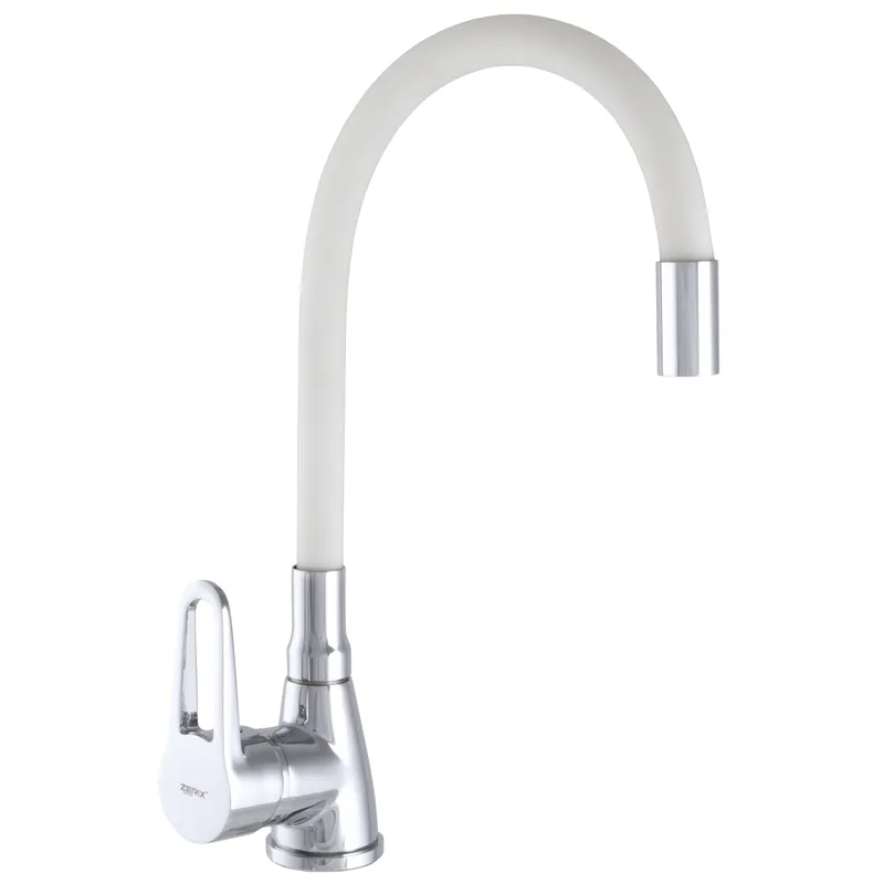 Кухонный смеситель Zerix SOP7 045 с белым гибким изливом ZX2668 Харьков - изображение 1