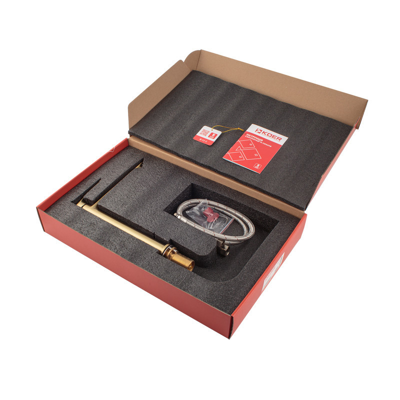 Високий змішувач для умивальника Koer KB-11028-12 (KR5295) Харків - фото 7