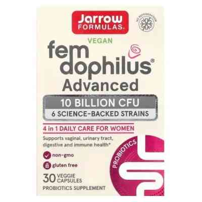 Вітамінно-мінеральний комплекс Jarrow Formulas Пробіотики для жінок, 10 млрд КУО, Vegan Fem Dophilus, Advanced, 10 Billi (JRW-03735) Вінниця