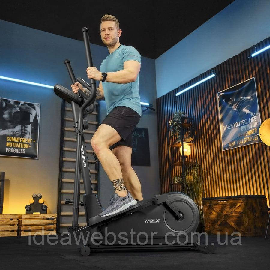 Орбитрек магнитный Trex Sport TX-500CT Siner эллиптический тренажер для дома до 120 кг 16 уровней Киев - изображение 9