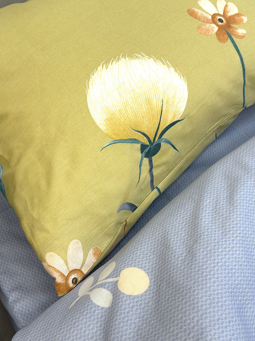 Ecotton Комплект постільної білизни Ecotton двоспальний 180х215 см гірчичний Кульбаби (21211АВ) Коломыя - изображение 3