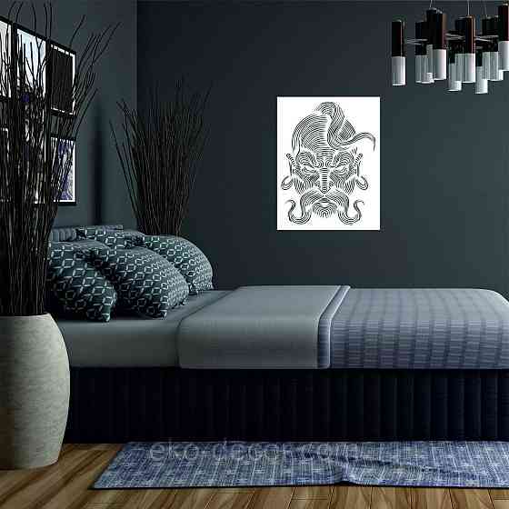 Декоративное настенное Панно «Козак» Декор на стену 110*85 см, Белый Киев