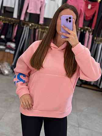 Жіноча стильна комфортна тепла худа турецька тринитка на флісі Рожевий, 46/48 Одеса